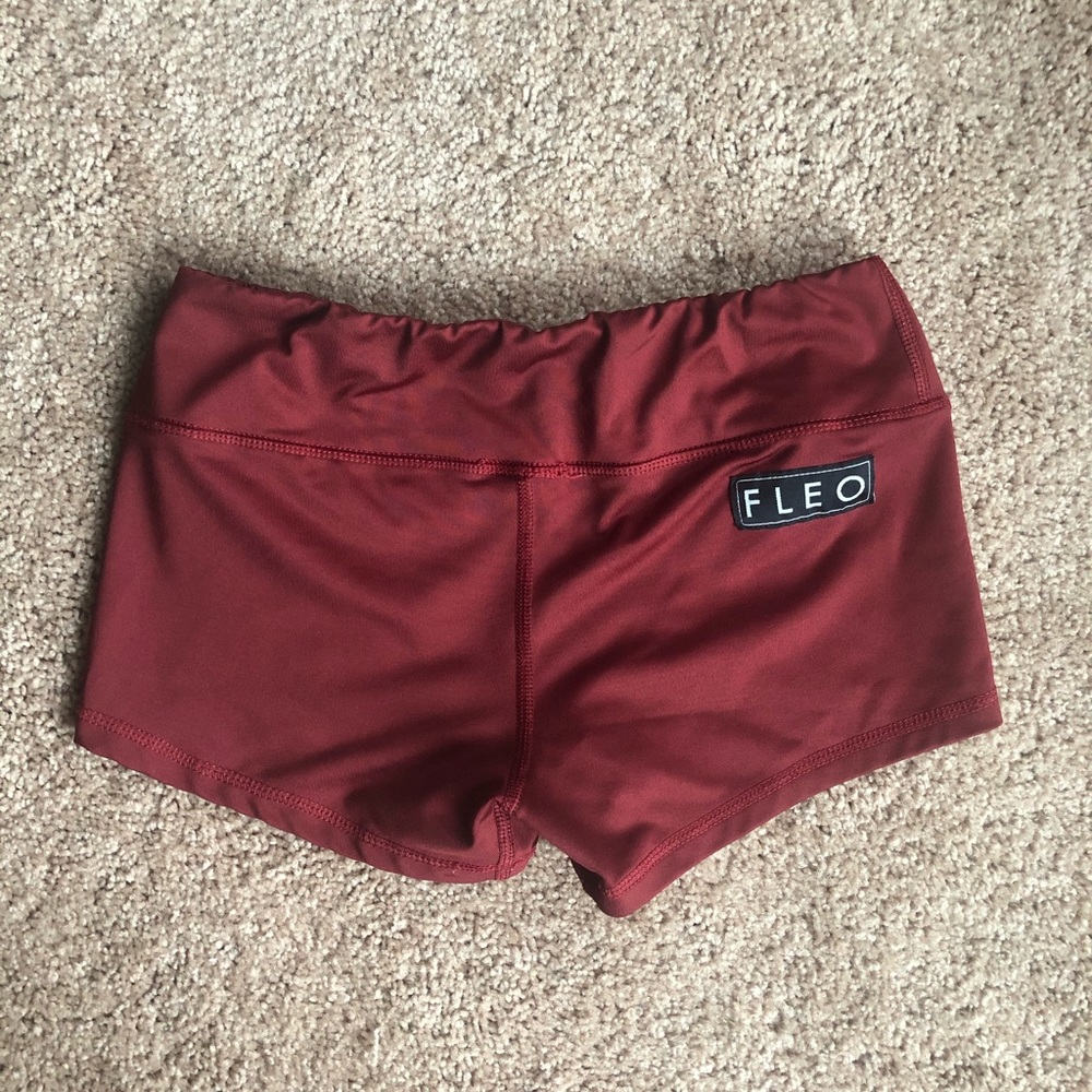 Maroon Fleo Shorts